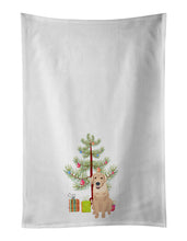 Load image into Gallery viewer, Golden Retriever Fawn #2 Christmas White Kitchen Towel Set of 2