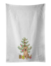 Load image into Gallery viewer, Golden Retriever Fawn #3 Christmas White Kitchen Towel Set of 2