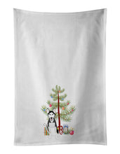 Load image into Gallery viewer, Siberian Husky Black and White #3 Christmas White Kitchen Towel Set of 2