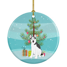 Load image into Gallery viewer, Siberian Husky Puppy Christmas Ceramic Ornament