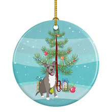 Load image into Gallery viewer, Pit Bull Blue #1 Christmas Ceramic Ornament