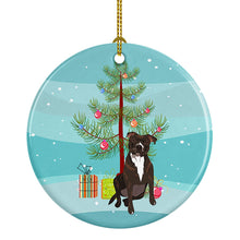 Load image into Gallery viewer, Pit Bull Brindle #2 Christmas Ceramic Ornament