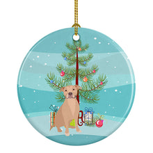 Load image into Gallery viewer, Pit Bull Fawn #1 Christmas Ceramic Ornament