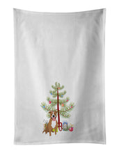 Load image into Gallery viewer, Pit Bull Fawn #2 Christmas White Kitchen Towel Set of 2