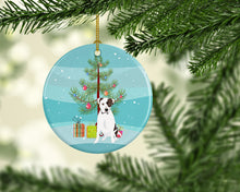 Load image into Gallery viewer, Pit Bull White #2 Christmas Ceramic Ornament