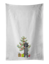 Load image into Gallery viewer, Poodle Standard Gray Christmas White Kitchen Towel Set of 2