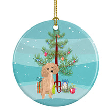 Load image into Gallery viewer, Poodle Toy Apricot #1 Christmas Ceramic Ornament