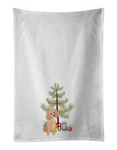 Load image into Gallery viewer, Poodle Toy Apricot #1 Christmas White Kitchen Towel Set of 2