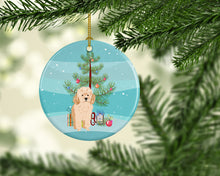 Load image into Gallery viewer, Poodle Toy Apricot #2 Christmas Ceramic Ornament