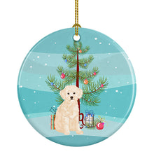 Load image into Gallery viewer, Poodle Toy Cream Christmas Ceramic Ornament