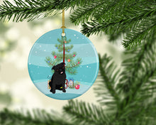 Load image into Gallery viewer, Pug Black #1 Christmas Ceramic Ornament