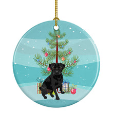 Load image into Gallery viewer, Pug Black #2 Christmas Ceramic Ornament