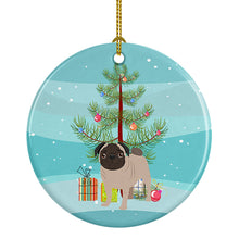 Load image into Gallery viewer, Pug Fawn #4 Christmas Ceramic Ornament