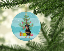 Load image into Gallery viewer, Rottweiler Black and Tan #1 Christmas Ceramic Ornament