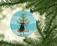 Load image into Gallery viewer, Rottweiler Black and Tan #5 Christmas Ceramic Ornament