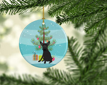 Load image into Gallery viewer, Schnauzer Black #2 Christmas Ceramic Ornament