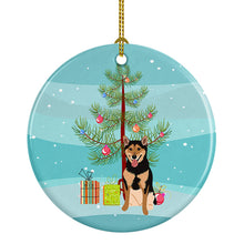 Load image into Gallery viewer, Shiba Inu Black and Tan Christmas Ceramic Ornament