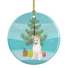 Load image into Gallery viewer, Shiba Inu Cream #2 Christmas Ceramic Ornament
