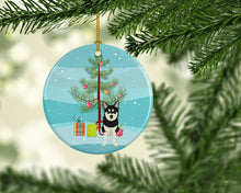 Load image into Gallery viewer, Shiba Inu Husky Mix Christmas Ceramic Ornament