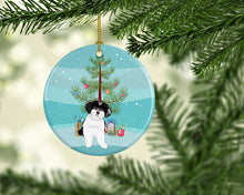 Load image into Gallery viewer, Shih-Tzu Black and White #4 Christmas Ceramic Ornament