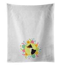 Load image into Gallery viewer, Basenji Easter White Kitchen Towel Set of 2