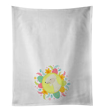 Load image into Gallery viewer, Bedlington Terrier Easter White Kitchen Towel Set of 2
