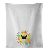 Load image into Gallery viewer, Pug Easter White Kitchen Towel Set of 2
