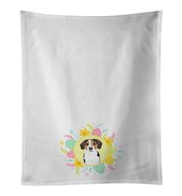 Load image into Gallery viewer, Beagle Tricolor Ticked Easter White Kitchen Towel Set of 2