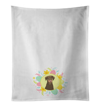 Load image into Gallery viewer, Doberman Pinscher Red and Rust Natural Ears #2 Easter White Kitchen Towel Set of 2