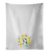 Load image into Gallery viewer, Siberian Husky Silver and White #1 Easter White Kitchen Towel Set of 2