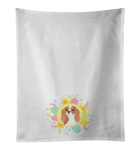 Load image into Gallery viewer, Cavalier King Charles Spaniel Blenheim #1 Easter White Kitchen Towel Set of 2