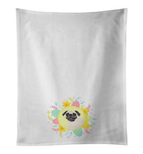 Load image into Gallery viewer, Pug Fawn #2 Easter White Kitchen Towel Set of 2