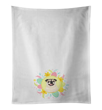 Load image into Gallery viewer, Pug Fawn #5 Easter White Kitchen Towel Set of 2