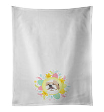 Load image into Gallery viewer, Shih-Tzu Silver Gold and White Easter White Kitchen Towel Set of 2