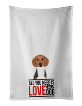 Load image into Gallery viewer, Beagle Tricolor #1  White Kitchen Towel Set of 2