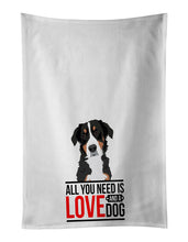 Load image into Gallery viewer, Bernese Mountain Dog Puppy #2  White Kitchen Towel Set of 2