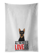 Load image into Gallery viewer, Chihuahua Black and Tan #1  White Kitchen Towel Set of 2