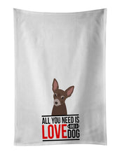Load image into Gallery viewer, Chihuahua Chocolate #2  White Kitchen Towel Set of 2