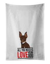 Load image into Gallery viewer, Chihuahua Chocolate and White #2  White Kitchen Towel Set of 2