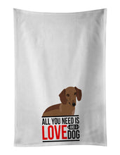 Load image into Gallery viewer, Dachshund Chocolate White Kitchen Towel Set of 2