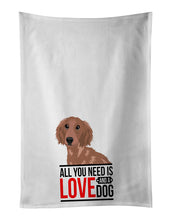 Load image into Gallery viewer, Dachshund Red #2 White Kitchen Towel Set of 2