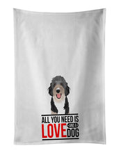 Load image into Gallery viewer, Doodle Black Tricolor #1  White Kitchen Towel Set of 2