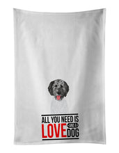 Load image into Gallery viewer, Doodle Silver #3  White Kitchen Towel Set of 2