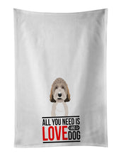 Load image into Gallery viewer, Doodle Tricolor #1  White Kitchen Towel Set of 2