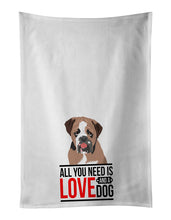 Load image into Gallery viewer, English Bulldog Tricolor #4  White Kitchen Towel Set of 2