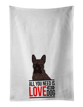 Load image into Gallery viewer, French Bulldog Brindle #1  White Kitchen Towel Set of 2