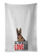 Load image into Gallery viewer, German Shepherd Red and Black  White Kitchen Towel Set of 2