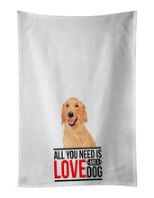 Load image into Gallery viewer, Golden Retriever Gold #1  White Kitchen Towel Set of 2