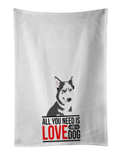 Load image into Gallery viewer, Siberian Husky Silver and White #2  White Kitchen Towel Set of 2