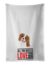 Load image into Gallery viewer, Cavalier King Charles Spaniel Blenheim #2  White Kitchen Towel Set of 2